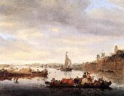 RUYSDAEL, Salomon van The Crossing at Nimwegen af oil painting artist